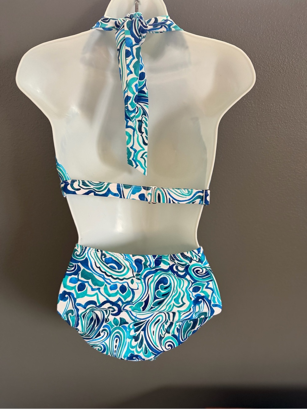 VENUS Teal & Blue Paisley Halter Bikini - Picture 5 of 8